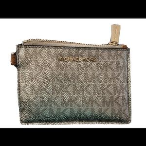 MICHAEL KORS JET SET TRAVEL SMALL COIN POUCH ID HOLDER LEATHER WALLET
